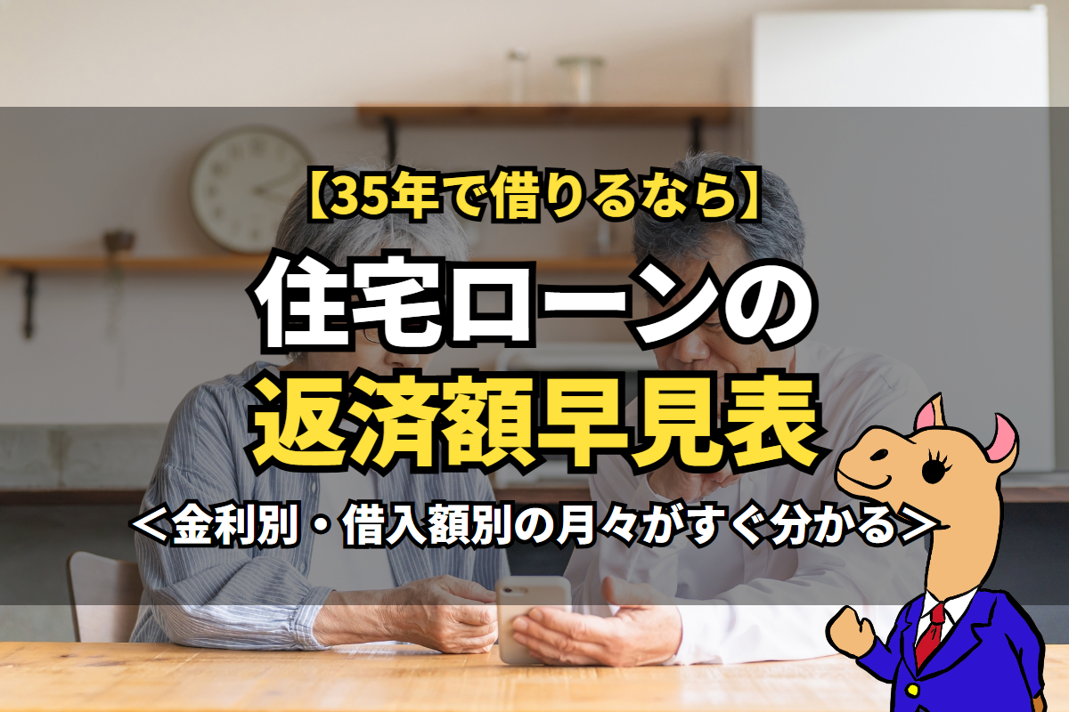 住宅ローンの返済額早見表