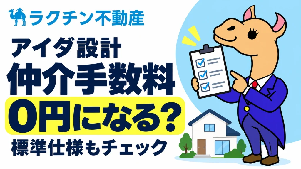 アイダ設計。仲介手数料0円になる？。標準仕様もチェック