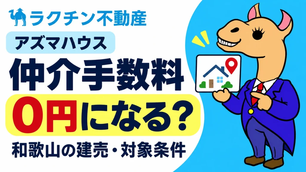 アズマハウス。仲介手数料0円になる？。和歌山の建売・対象条件