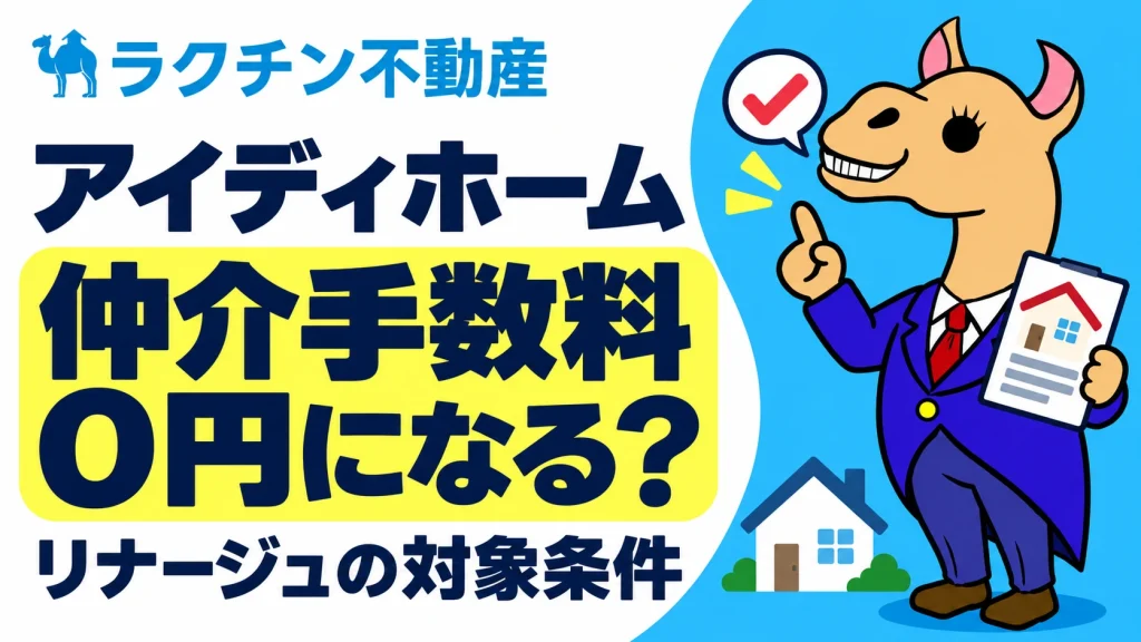アイディホーム。仲介手数料0円になる？。リナージュの対象条件