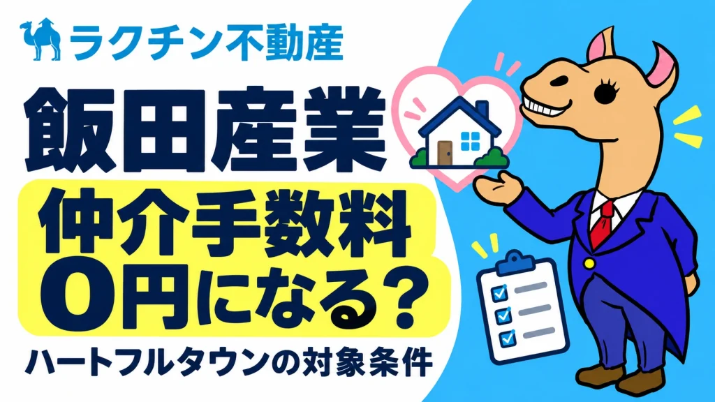 飯田産業。仲介手数料0円になる？。ハートフルタウンの対象条件
