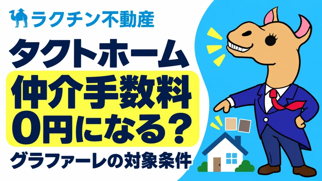 タクトホーム。仲介手数料0円になる？。グラファーレの対象条件