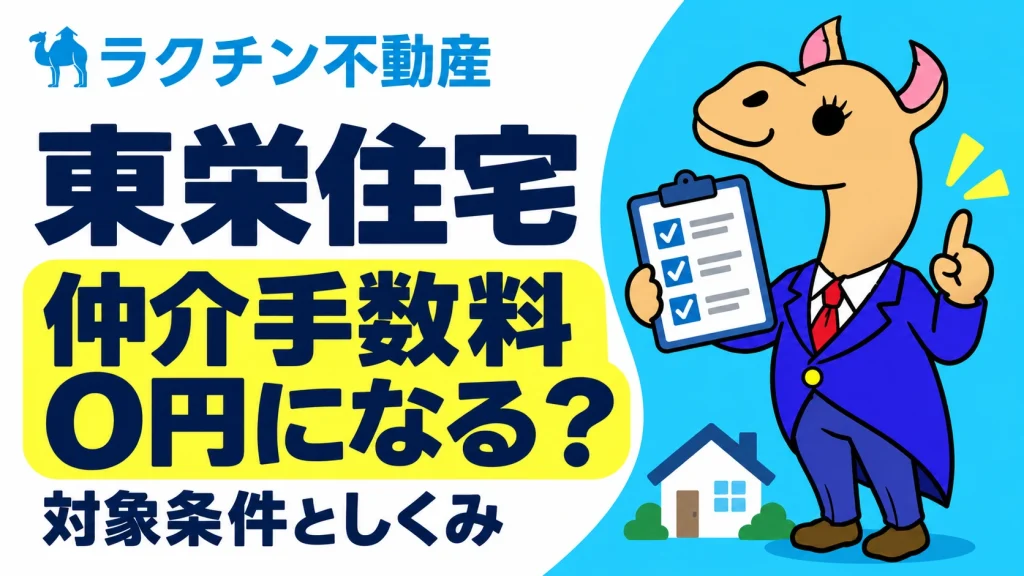 東栄住宅。仲介手数料0円になる？。対象条件としくみ
