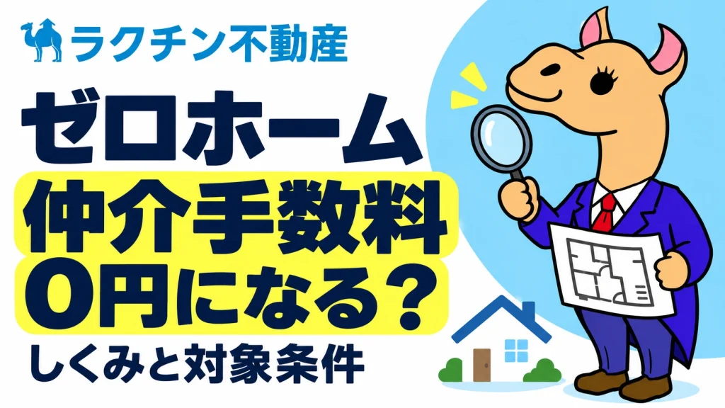 ゼロホーム。仲介手数料0円になる？。しくみと対象条件