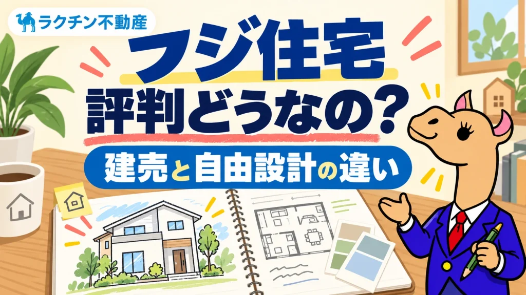 フジ住宅。評判どうなの？。建売と自由設計の違い