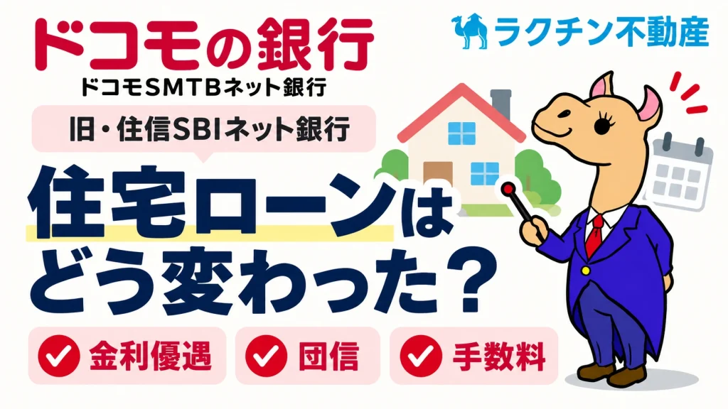旧・住信SBIネット銀行。住宅ローンはどう変わった？。金利優遇・団信・手数料