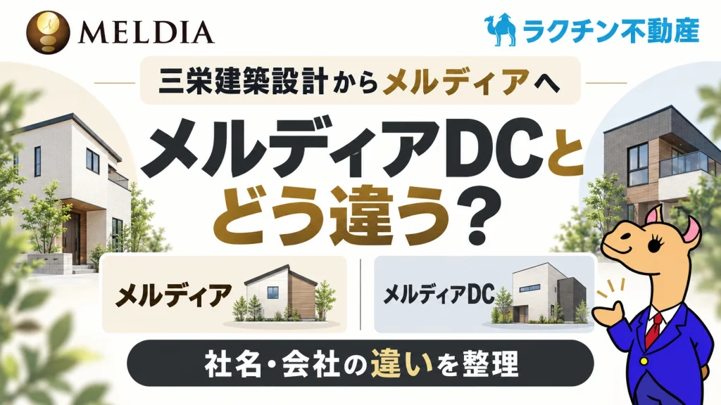三栄建築設計からメルディアへ。メルディアDCと。どう違う？。社名・会社の違いを整理