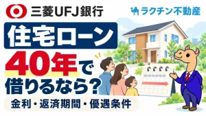住宅ローン。40年で借りるなら？。金利・返済期間・優遇条件