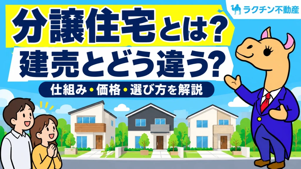 分譲住宅とは？。建売とどう違う？。仕組み・価格・選び方を解説