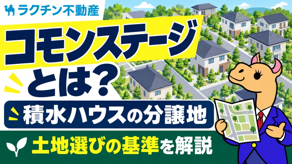 コモンステージとは？。積水ハウスの分譲地。土地選びの基準を解説