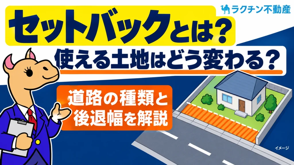 セットバックとは？。使える土地はどう変わる？。道路の種類と後退幅を解説