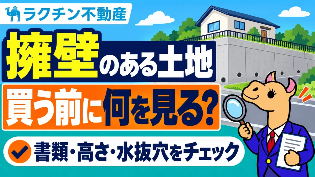 擁壁のある土地。買う前に何を見る？。書類・高さ・水抜穴をチェック